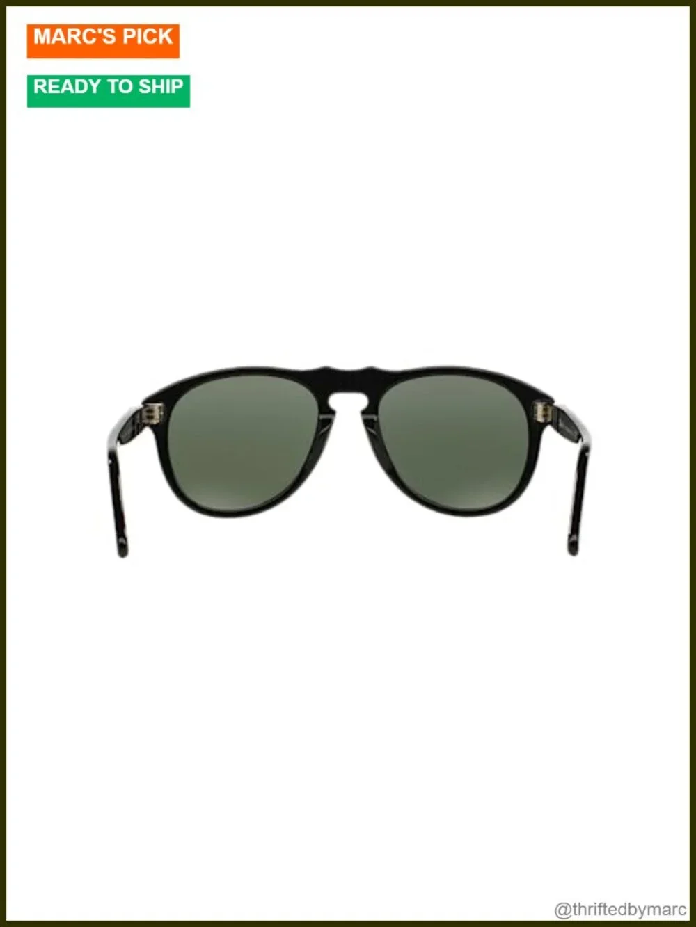 Aviator Sunglasses Keyhole Bridge Green Lenses UV Protection